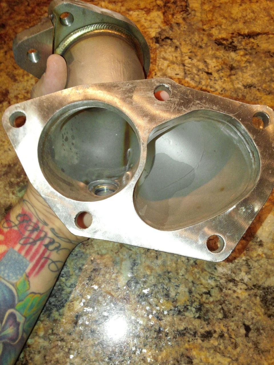 CAST STAINLESS STEEL TURBO ELBOW DUMP DOWMPIPE 03-08 MIT EVO 7/8/9 T517T/T518Z