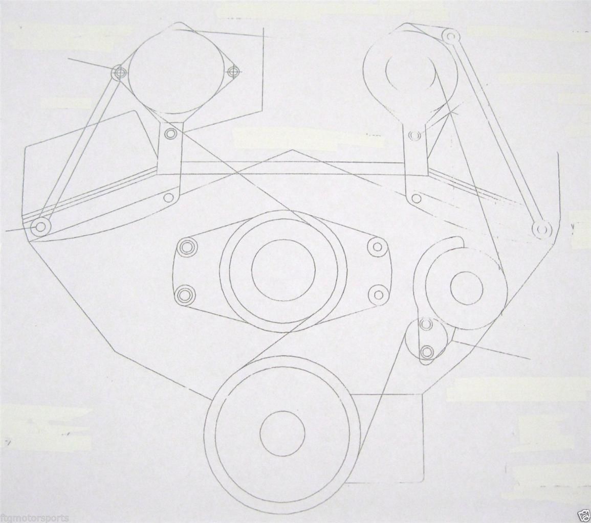 Big Block Chevy BBC Chrome Aluminum Air Condition A/C Bracket SWP