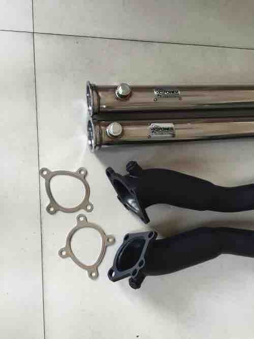 RS6 BRAIDED FLEX 1.8mm B5 S4 2000 JET-HOT COATED 2.7L TT DOWNPIPES