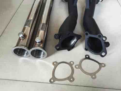 RS6 BRAIDED FLEX 1.8mm B5 S4 2000 JET-HOT COATED 2.7L TT DOWNPIPES