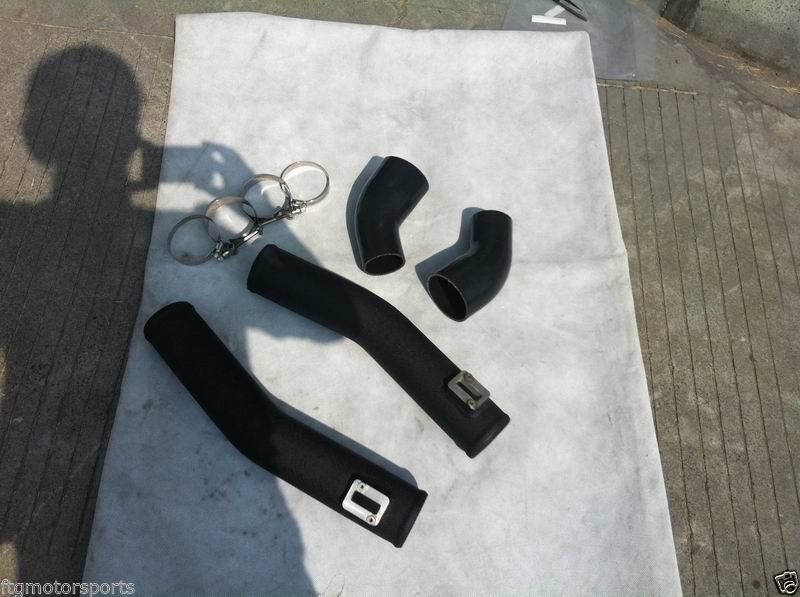 Nissan 76MM 3 inch R35 GT-R Big BLACK wrinkle Intake System GTR 2009-2014