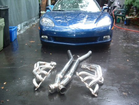 CORVETTE C6 RACE HEADERS AND 3" X PIPE
