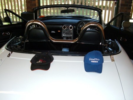 MIATA MX5 / CUSTOM STAINLESS DUAL HOOP ROLL BAR