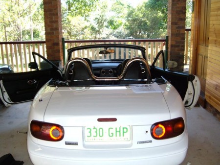 MIATA MX5 / CUSTOM STAINLESS DUAL HOOP ROLL BAR