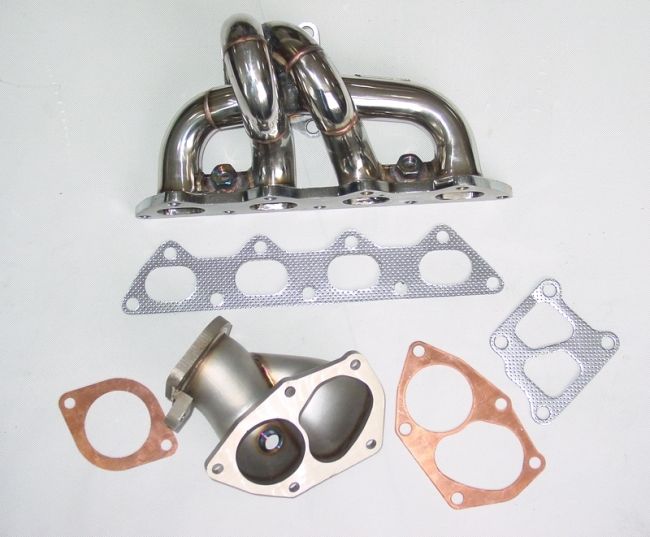 Exhaust Manifold Header + Turbo Oulet Down Dump Pipe Lancer Evo Evolution 4 5 6