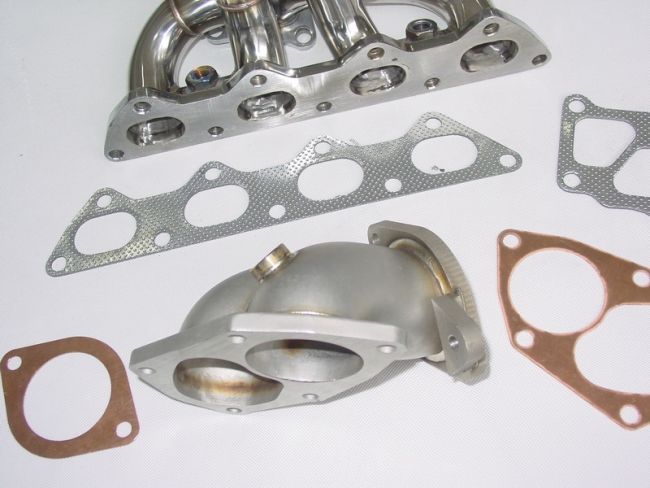 Exhaust Manifold Header + Turbo Oulet Down Dump Pipe Lancer Evo Evolution 4 5 6