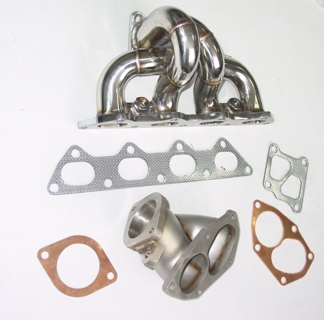 Exhaust Manifold Header + Turbo Oulet Down Dump Pipe Lancer Evo Evolution 4 5 6