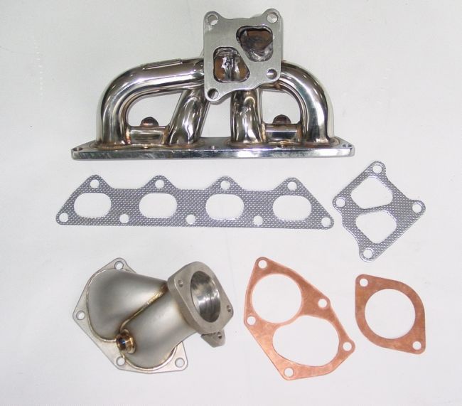 Exhaust Manifold Header + Turbo Oulet Down Dump Pipe Lancer Evo Evolution 4 5 6
