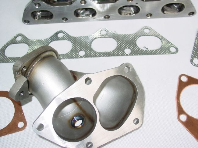 Exhaust Manifold Header + Turbo Oulet Down Dump Pipe Lancer Evo Evolution 4 5 6