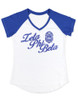 Zeta Phi Beta Sorority V-Neck- White/Blue
