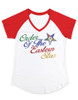 Order of the Eastern Star OES V-Neck-White/Red