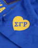 Sigma Gamma Rho Sorority Short Sleeve Shirt- Sequin Patch-Blue
