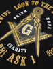 Mason Masonic Fleece Jacket- Black/ Gold