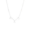 Alpha Delta Pi ADPI Sorority Sisters Forever Necklace- Silver