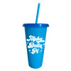 Alpha Delta Pi ADPI Sorority- Set of 4- Glitter Color Changing Cups
