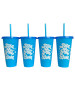 Zeta Phi Beta Sorority- Set of 4- Glitter Color Changing Cups
