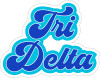 Delta Delta Delta Tri-Delta Sorority Retro Magnets- Set of 2