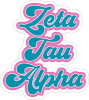 Zeta Tau Alpha ZTA Sorority Retro Magnets- Set of 2