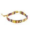 Zeta Tau Alpha ZTA Sorority Woven Bracelet- Multi-Color Design