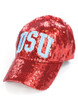 Delaware State University Sequin Hat-Front
