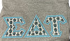 Sigma Delta Tau Sorority Double Stitched Letter T- Shirt-Gray- Size XL