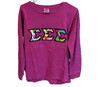 Sigma Sigma Sigma Tri-Sigma Sorority Long Sleeve Purple-Size XS