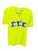 Sigma Sigma Sigma Tri-Sigma Sorority Neon Yellow- Size Small