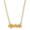 Delta Phi Epsilon DPHIE Sorority Old English Necklace 
