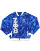 Zeta Phi Beta Sorority Sequin Jacket- Blue