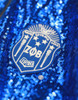 Zeta Phi Beta Sorority Sequin Jacket- Blue