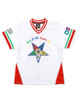Order of the Eastern Star OES Football Jersey- White-Front