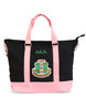 Alpha Kappa Alpha AKA Sorority Canvas Bag- Black/Pink