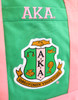 Alpha Kappa Alpha AKA Sorority Canvas Bag- Green/Pink