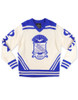 Phi Beta Sigma Fraternity Pull Over V-Neck Sweater- Crest-White/Blue        