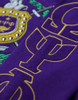 Omega Psi Phi Fraternity Pull Over V-Neck Sweater- Crest-Purple/Gold