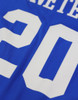 Zeta Phi Beta Sorority Oversized V-Neck Football Jersey Tee-Blue/White