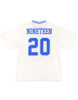 Zeta Phi Beta Sorority Oversized V-Neck Football Jersey Tee-Ivory-Back