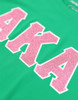 Alpha Kappa Alpha AKA Sorority Dri-Fit Shirt-Glitter Three Greek Letters-Green