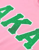 Alpha Kappa Alpha AKA Sorority Dri-Fit Shirt-Glitter Three Greek Letters-Pink