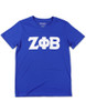 Zeta Phi Beta Sorority Dri-Fit Shirt- Glitter Three Greek Letters-Blue
