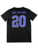 Zeta Phi Beta Sorority Dri-Fit Shirt- Glitter Three Greek Letters-Black