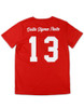 Delta Sigma Theta Sorority Dri-Fit Shirt- Glitter Three Greek Letters-Red