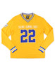 Sigma Gamma Rho Sorority Long Sleeve Jersey Shirt-Yellow