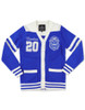 Zeta Phi Beta Sorority Sweater-Button Down-Crest-Blue/White