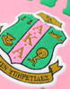 Alpha Kappa Alpha AKA Sorority Hoodie- Crest- Pink/Green