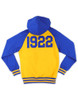 Sigma Gamma Rho Sorority Hoodie- Crest-Gold/Blue