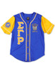 Sigma Gamma Rho Sorority Baseball Jersey- Button Up-Blue/Yellow