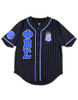Phi Beta Sigma Fraternity Baseball Jersey- Button Up-Black