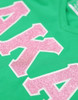 Alpha Kappa Alpha AKA Sorority Dri-Fit Shirt- Heart-Three Greek Letters-Green