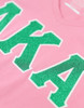 Alpha Kappa Alpha AKA Sorority Dri-Fit Shirt- Heart-Three Greek Letters-Pink
